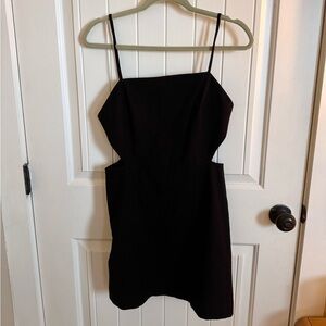 Zara Black Mini Dress Cut Out Size Medium NEVER WORN